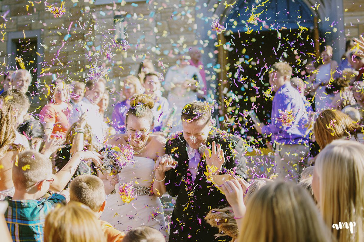 confetti exit | grand junction wedding photographer