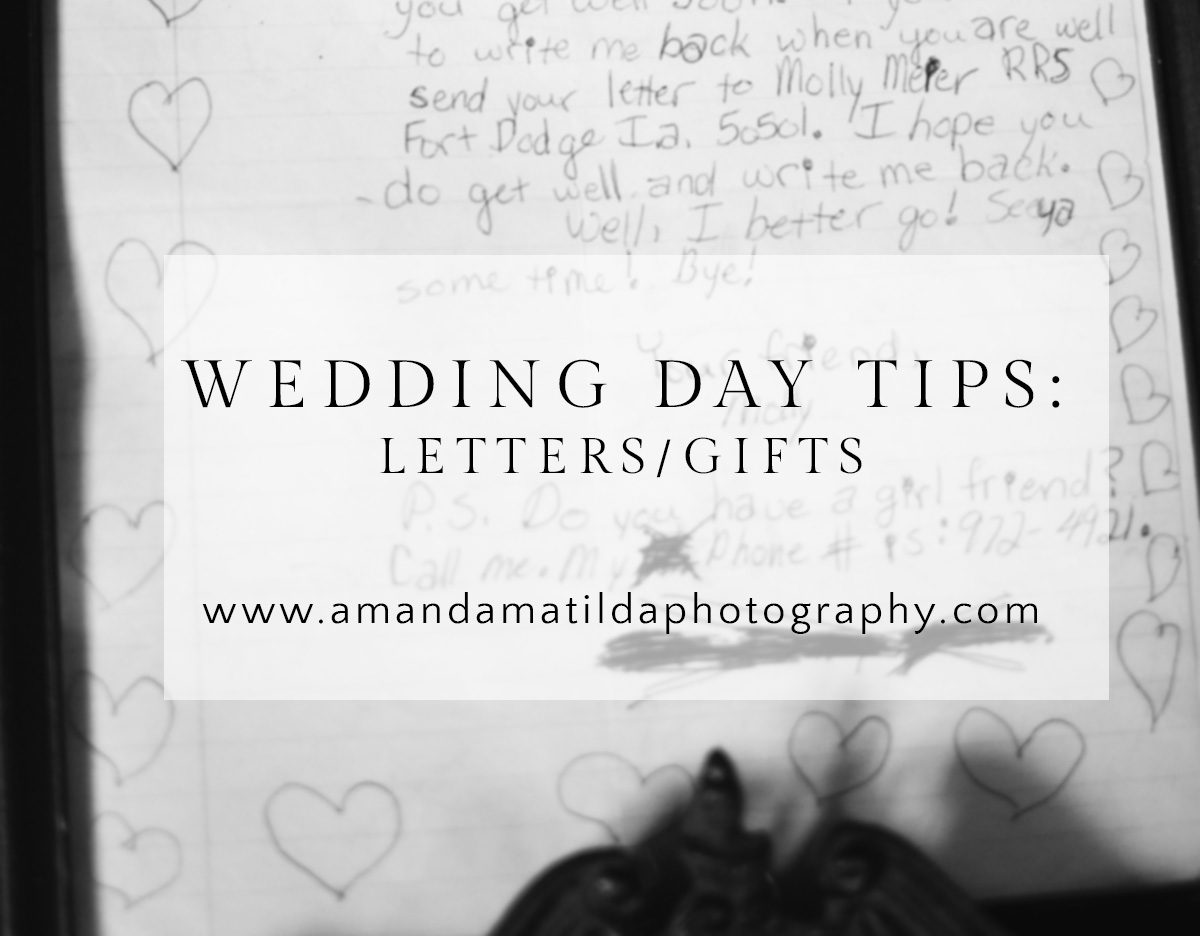wedding day love letters | vail wedding photographer