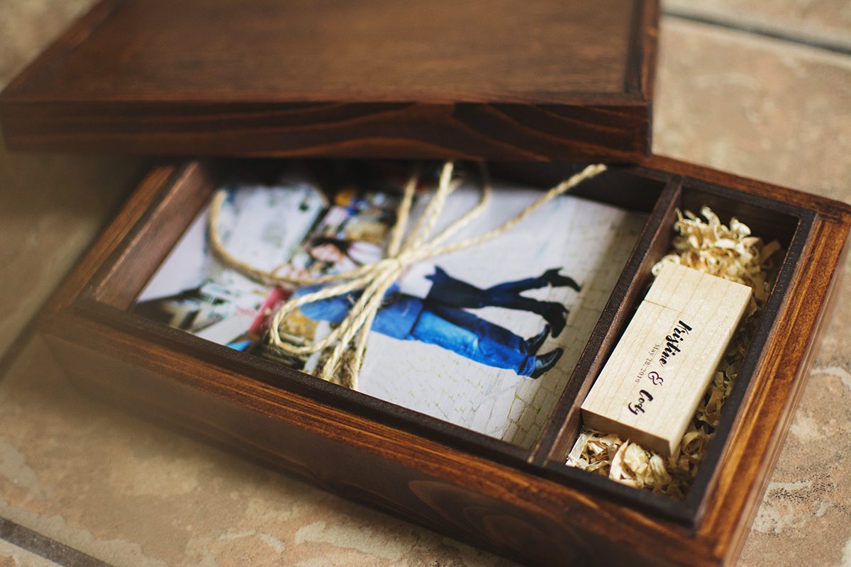 Handcrafted Wood Photo Box | Grand Junction Wedding Photographer