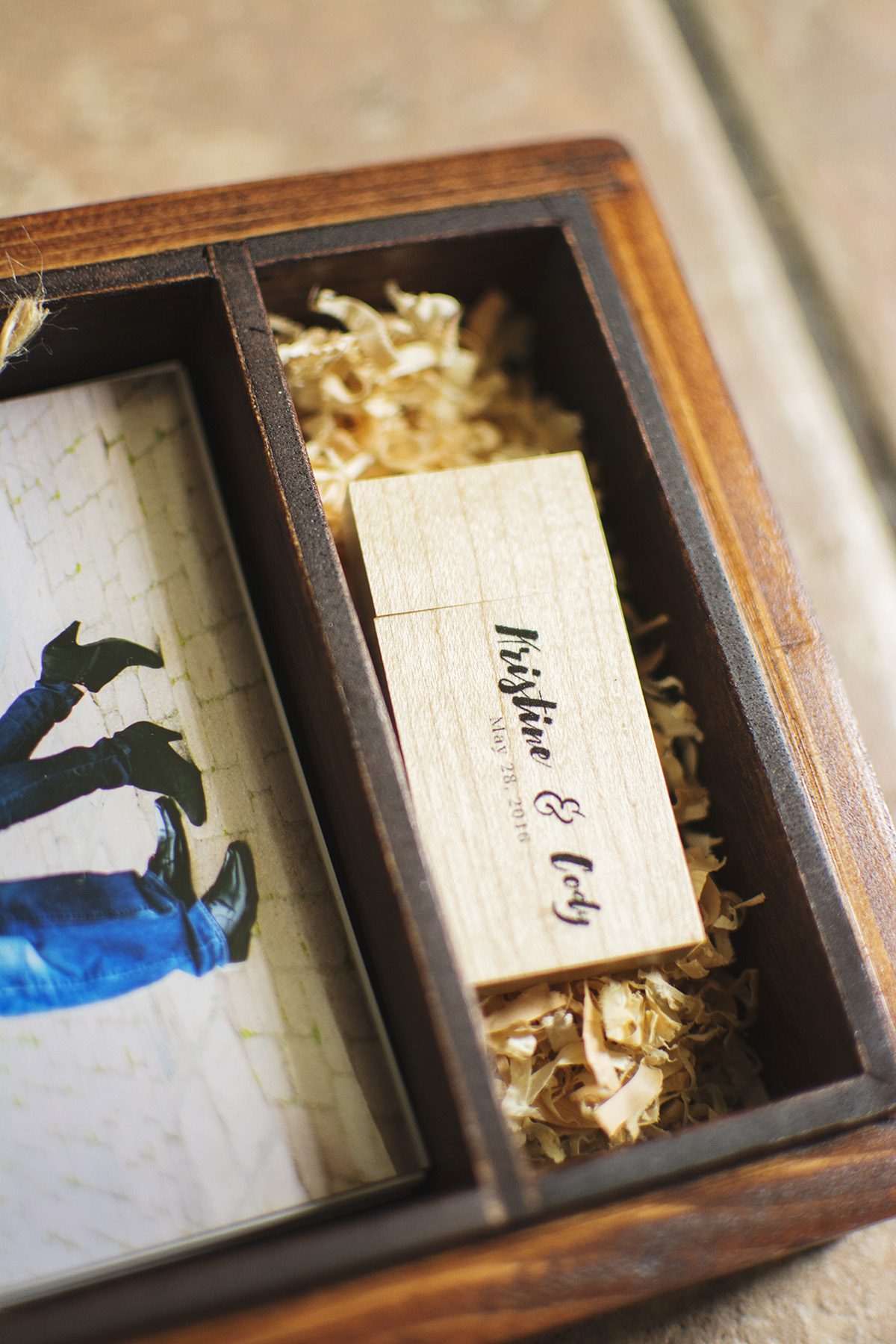 Handcrafted Wood Photo Box | Grand Junction Wedding Photographer