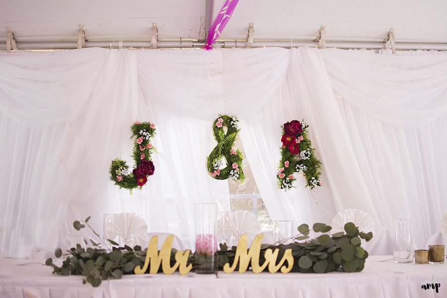 Flowery Initials | Ali and Joe's #gardenwedding by amanda.matilda.photography | Colorado Wedding Photographer
