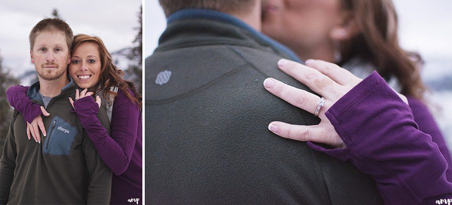 Crested Butte engagement photos | snowy mountain engagement session