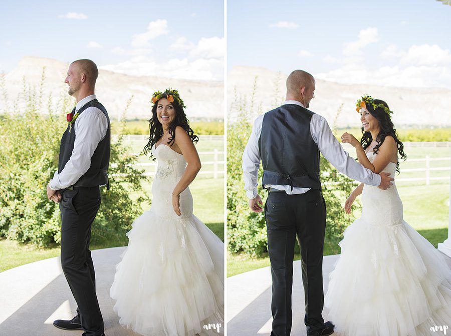 first look | Palisade wedding photographer