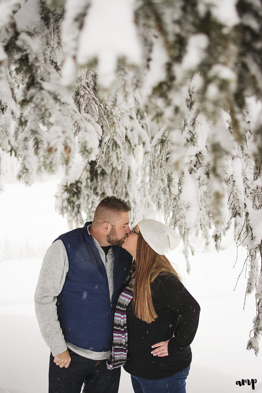 Snowy Grand Mesa Engagement in Colorado | amanda.matilda.photography