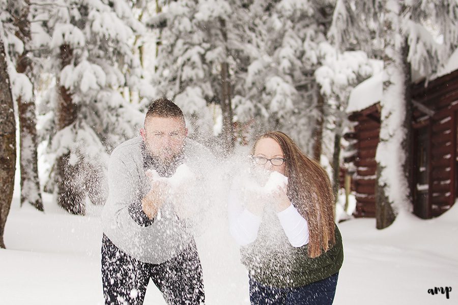 Snowy Grand Mesa Engagement in Colorado | amanda.matilda.photography