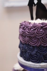 Purple cake by Cakelady Creations for Two Rivers Winery