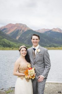 Bride and Groom Wedding Portrait at Red Mountain, Colorado