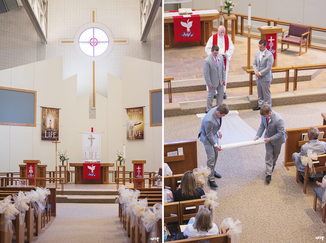 Wedding ceremony at St. Paul Lutheran church