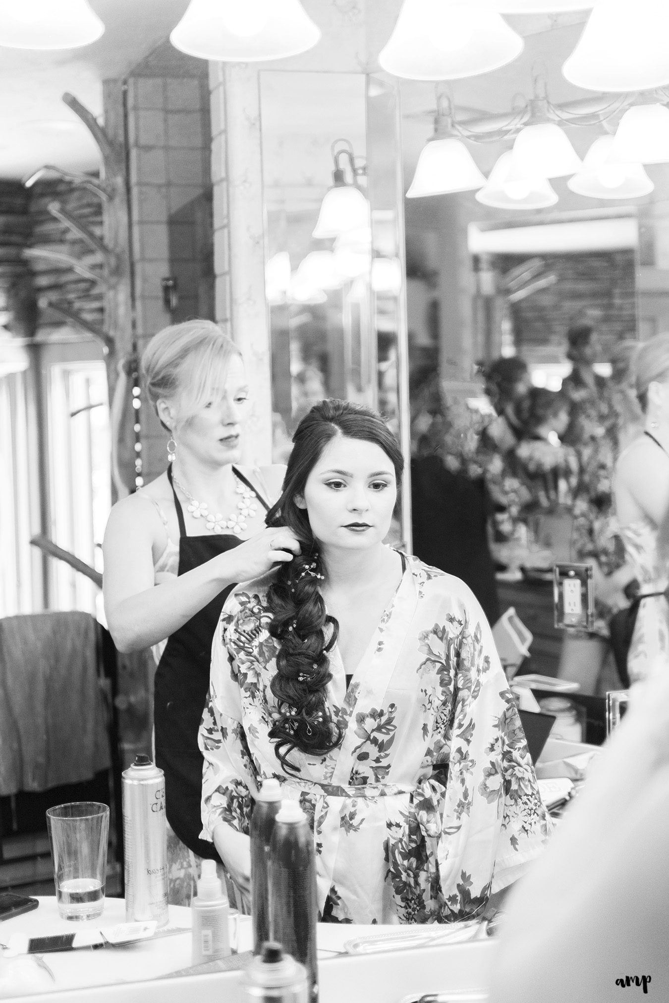 Bride getting ready