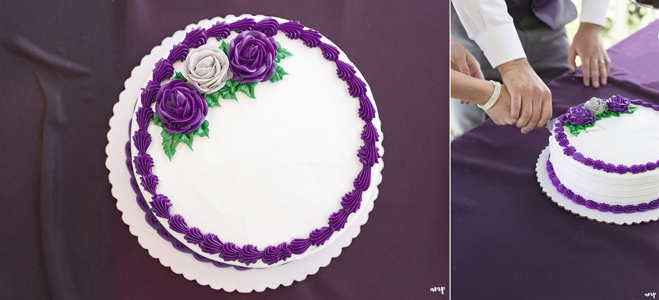 Wedding details for an eggplant purple wedding