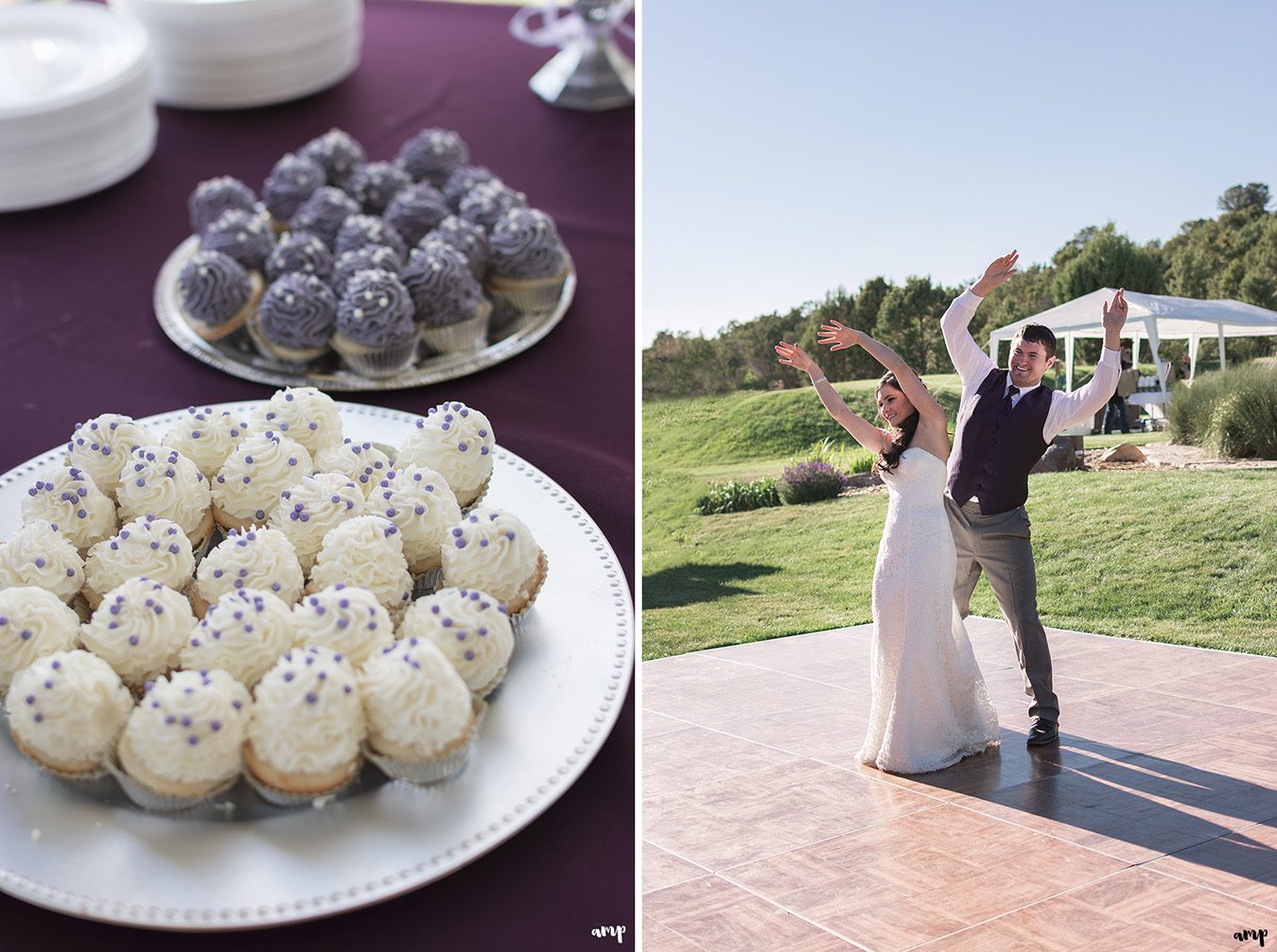Wedding details for an eggplant purple wedding