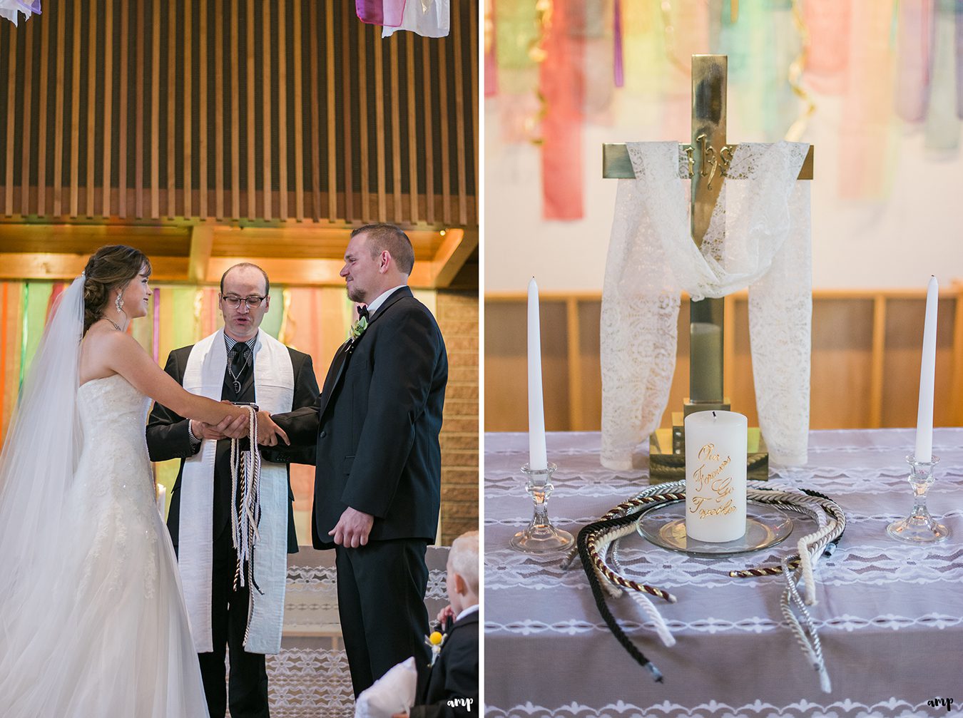 Wedding handfasting ceremony