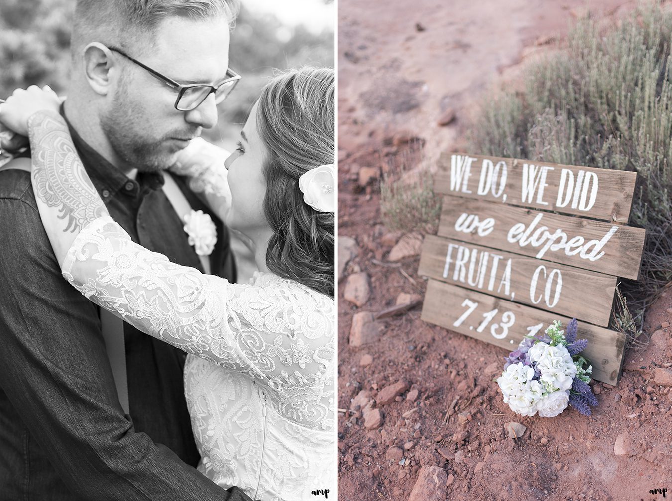 We do. We did. We Eloped. sign for an elopement