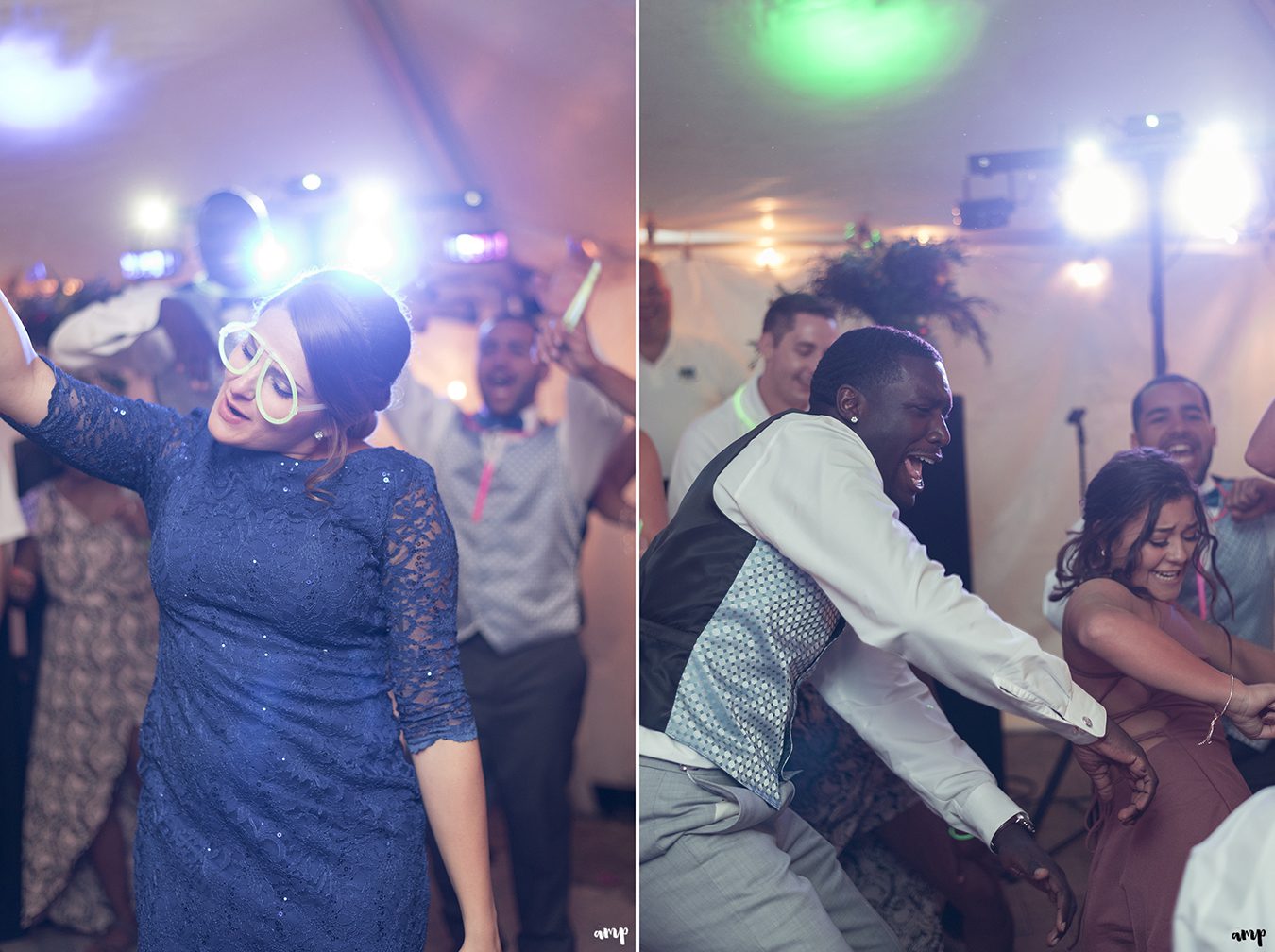 Guests dancing on the dance floor at the Crested Butte Mountain Wedding Garden