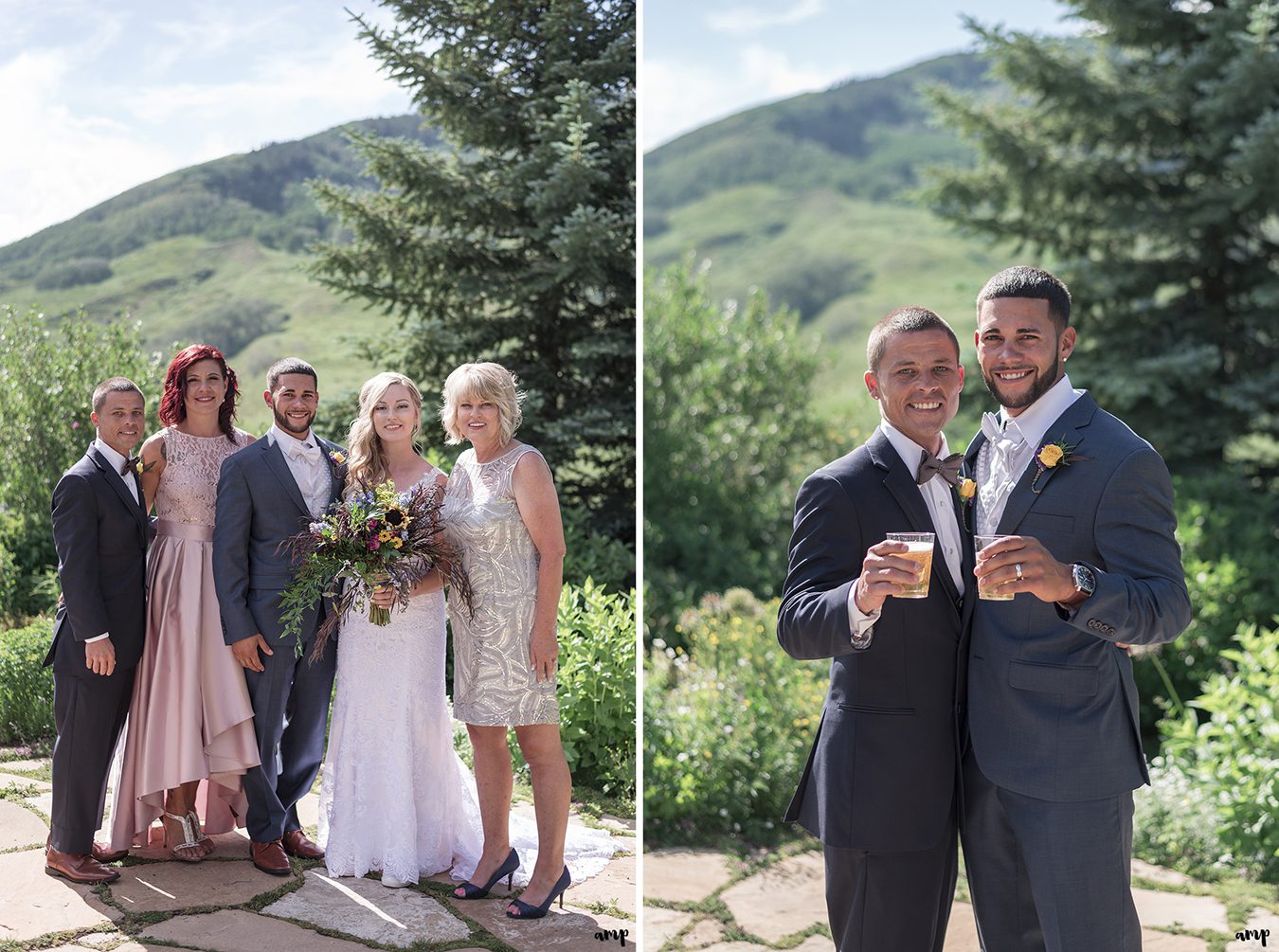 Family photos at the Crested Butte Mountain Wedding Garden