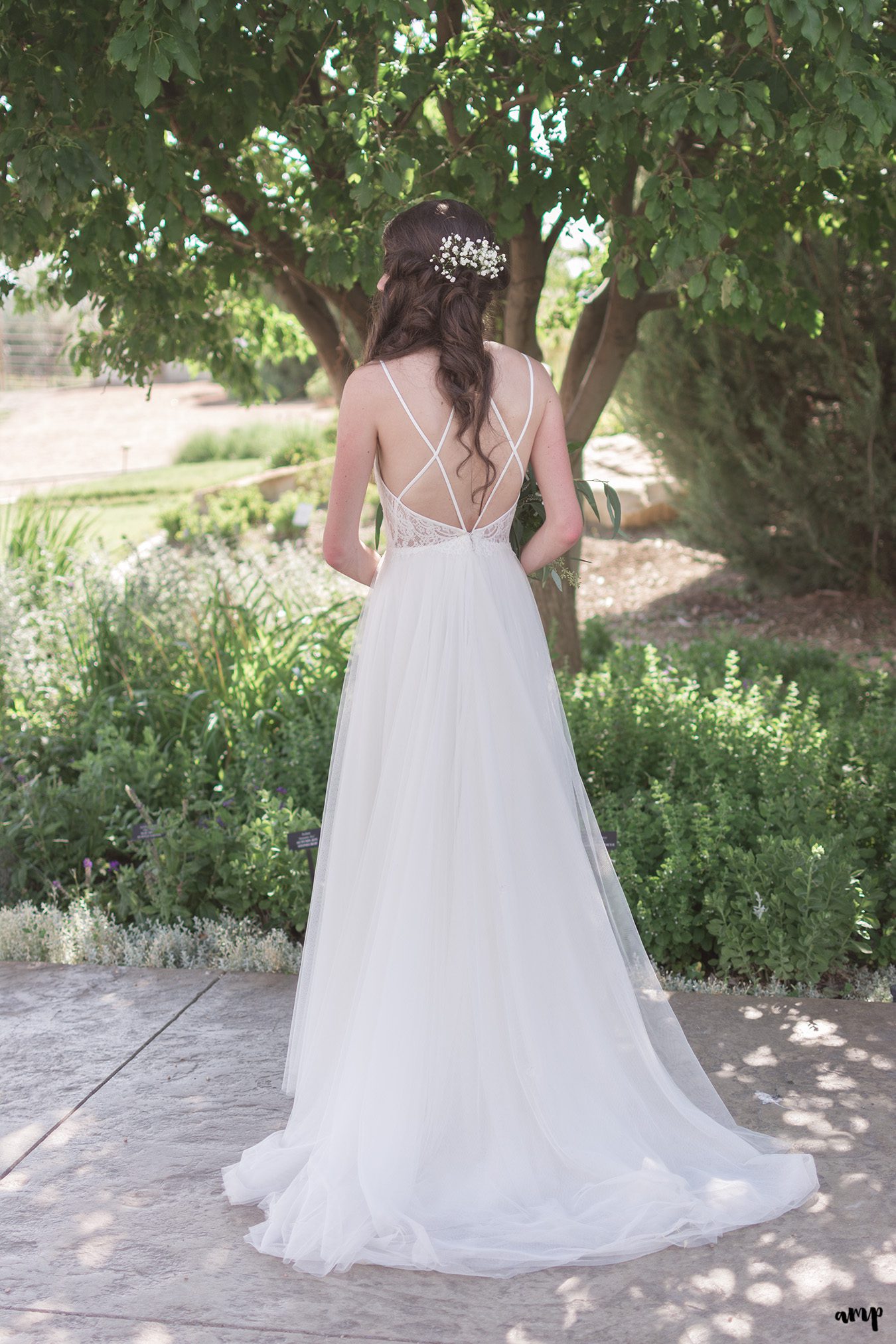Back of the bride's dress