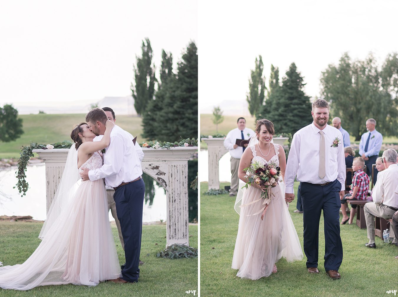 First kiss as husband and wife