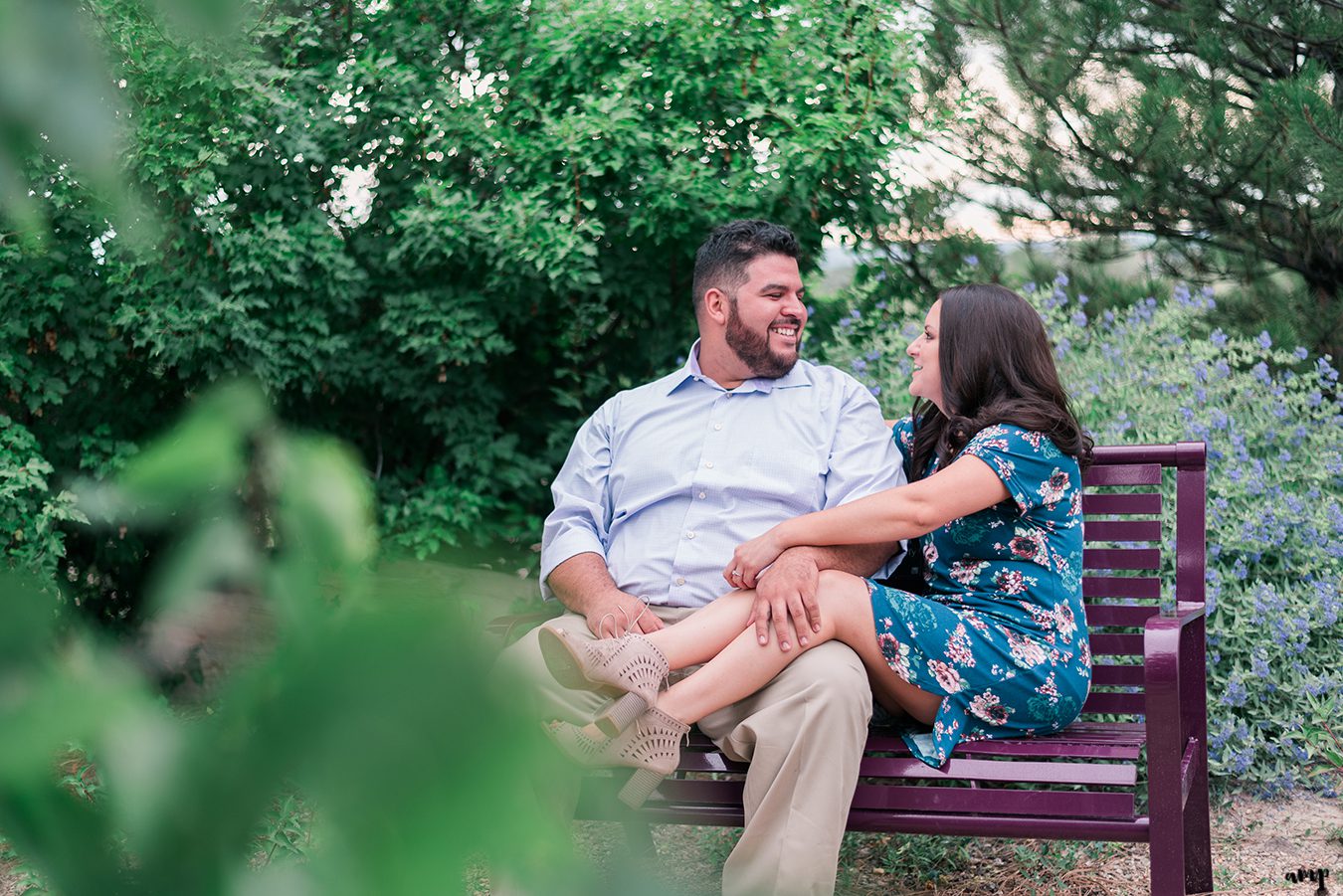 Engagement session in the Montrose Botanic Garden