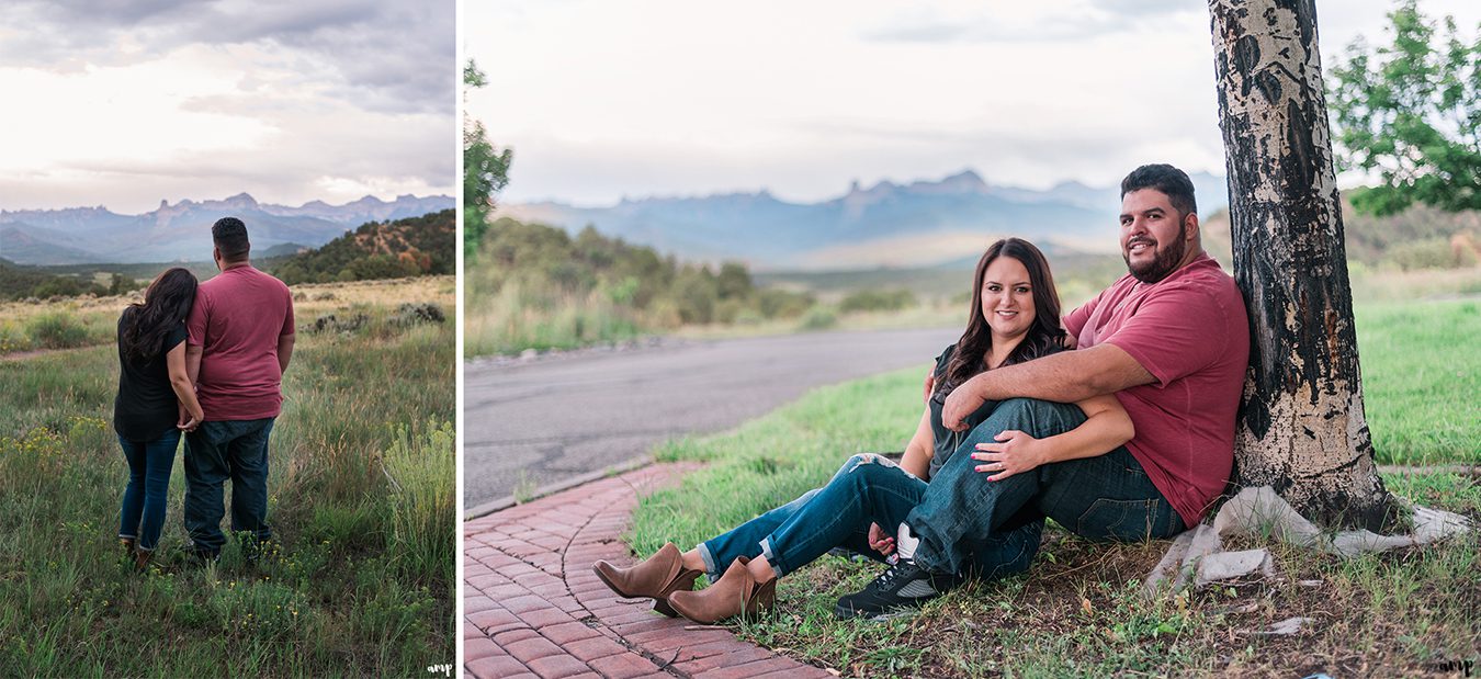 Ridgway state park engagement session at sunset