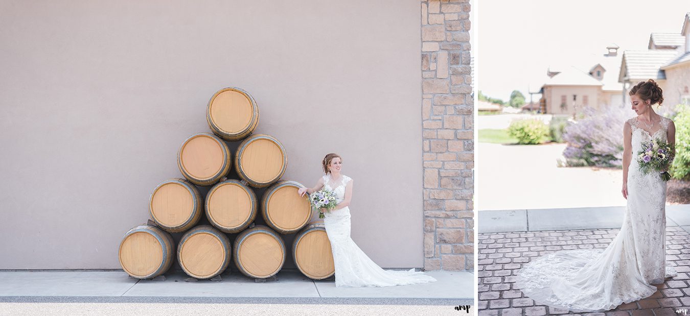 Bridal portraits at Two Rivers Winery
