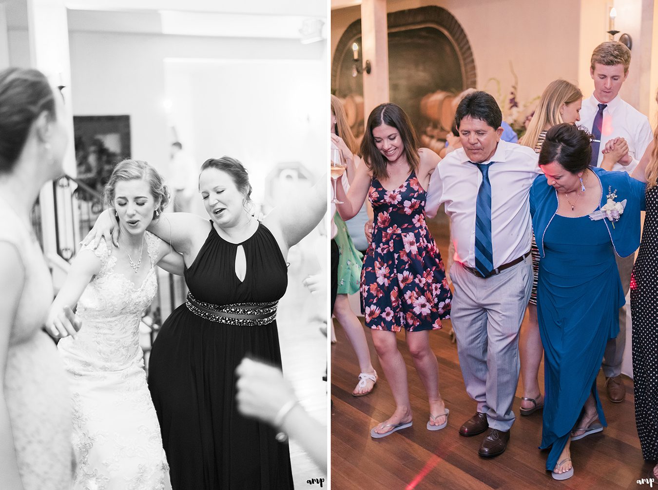 Wedding guests on the dance floor