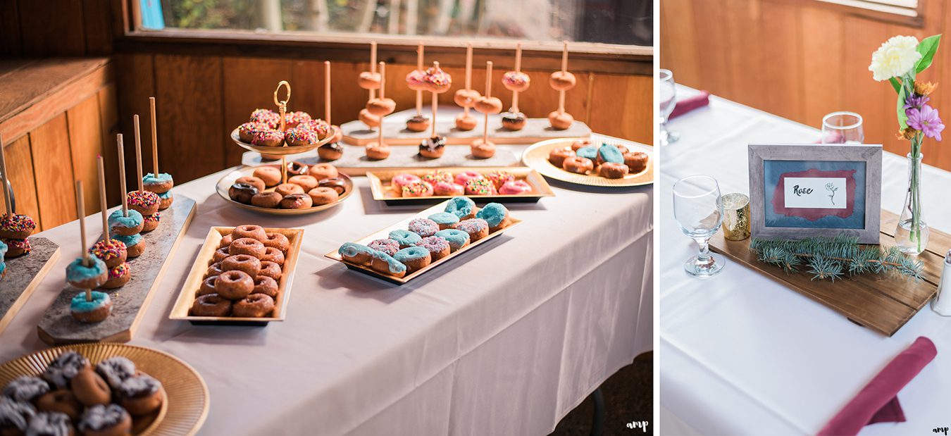 Donut bar at the Mountain Wedding Garden in Crested Butte