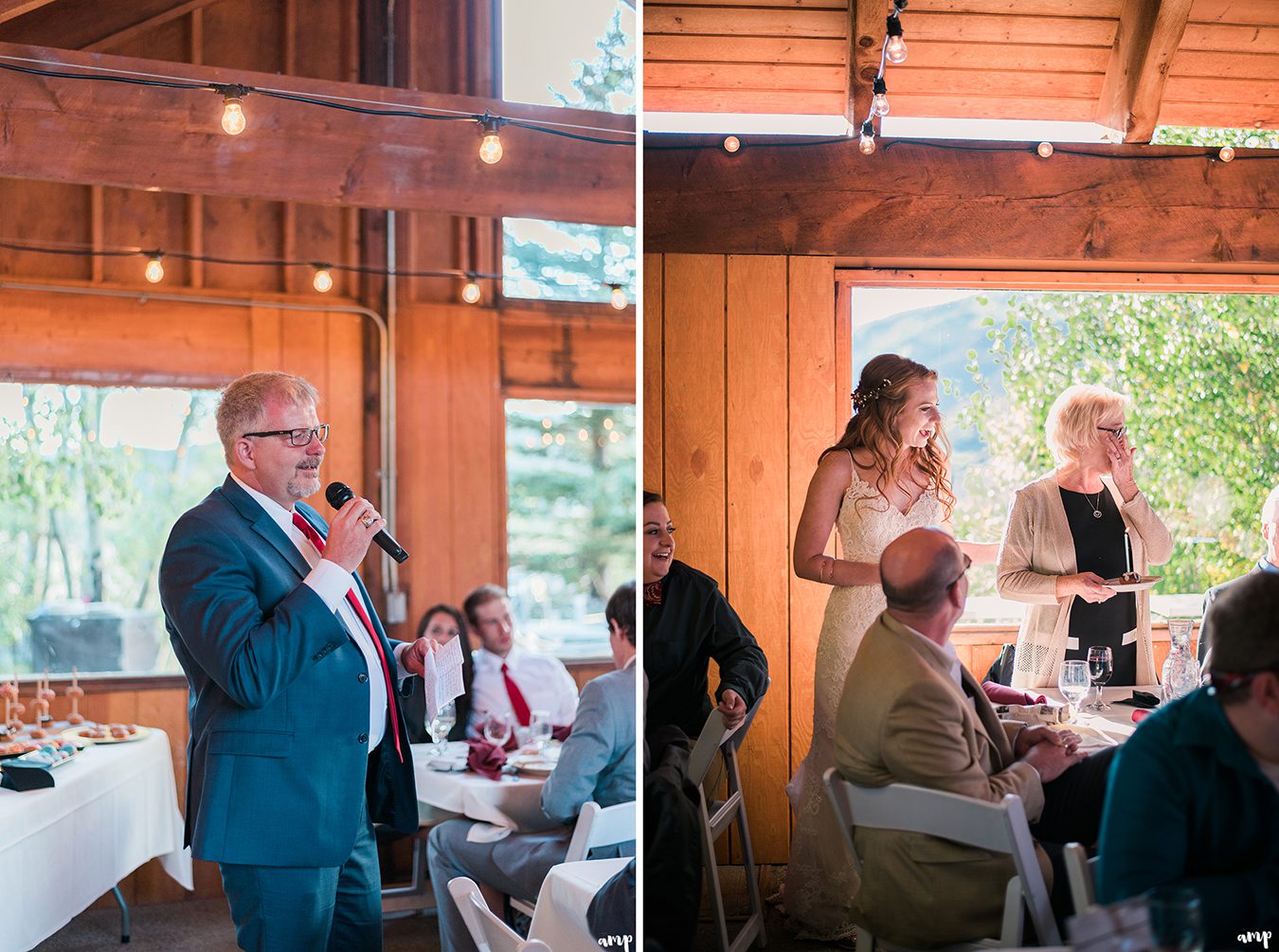 Wedding reception at the mountain wedding garden in crested butte