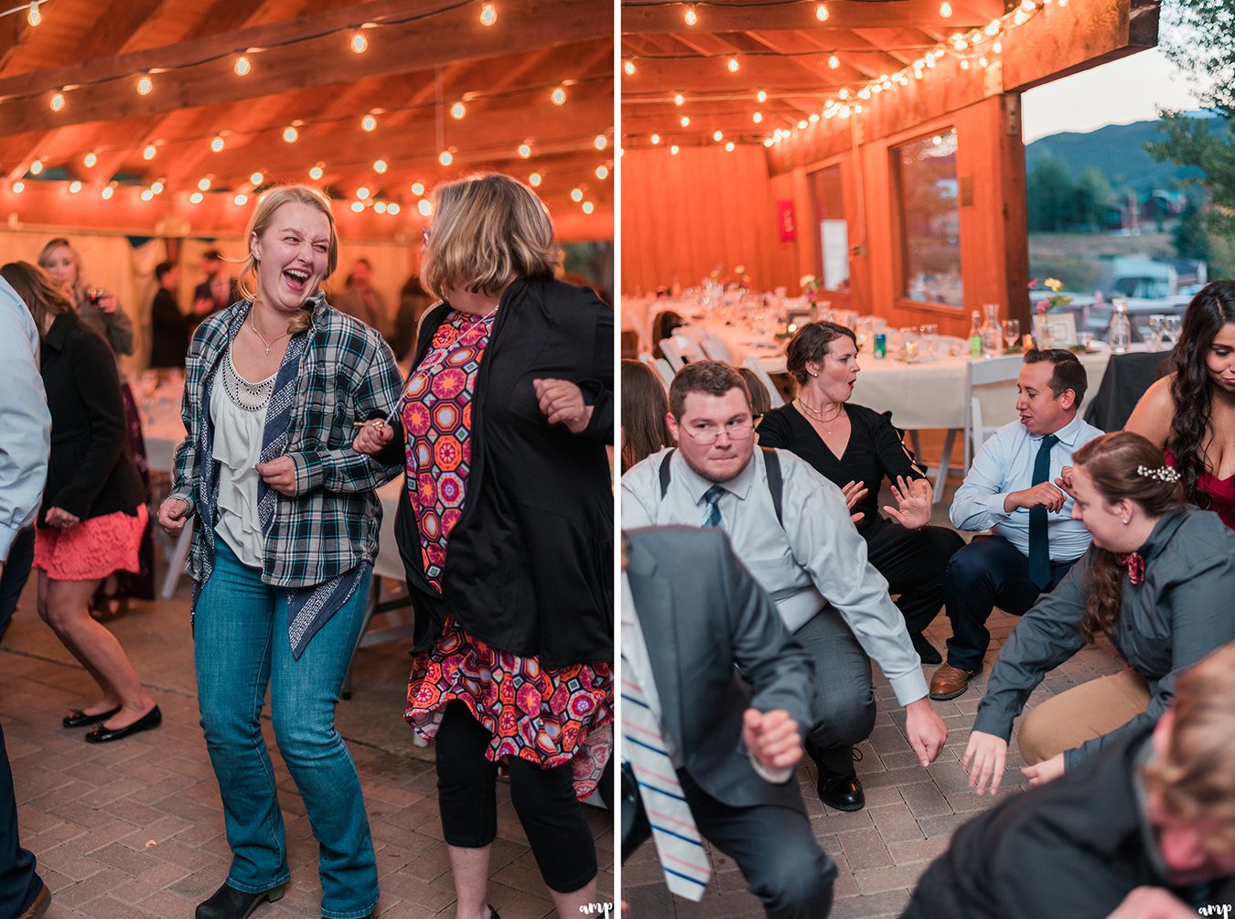 Wedding reception at the mountain wedding garden in crested butte