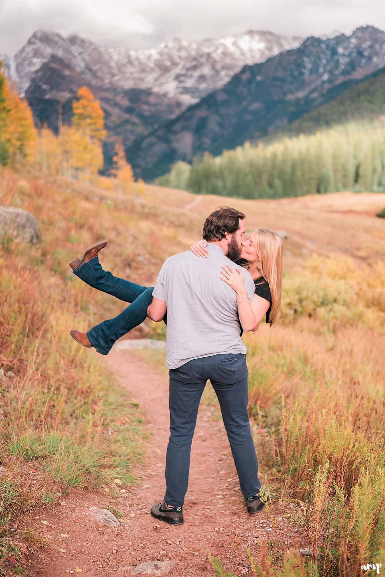 Fall engagement photos at Piney River Ranch
