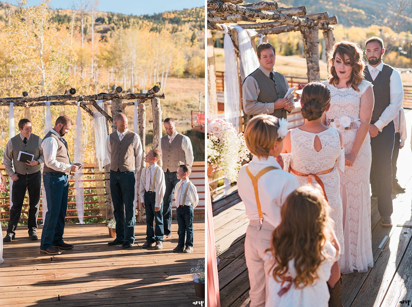 Bride and groom make promises to each other's children