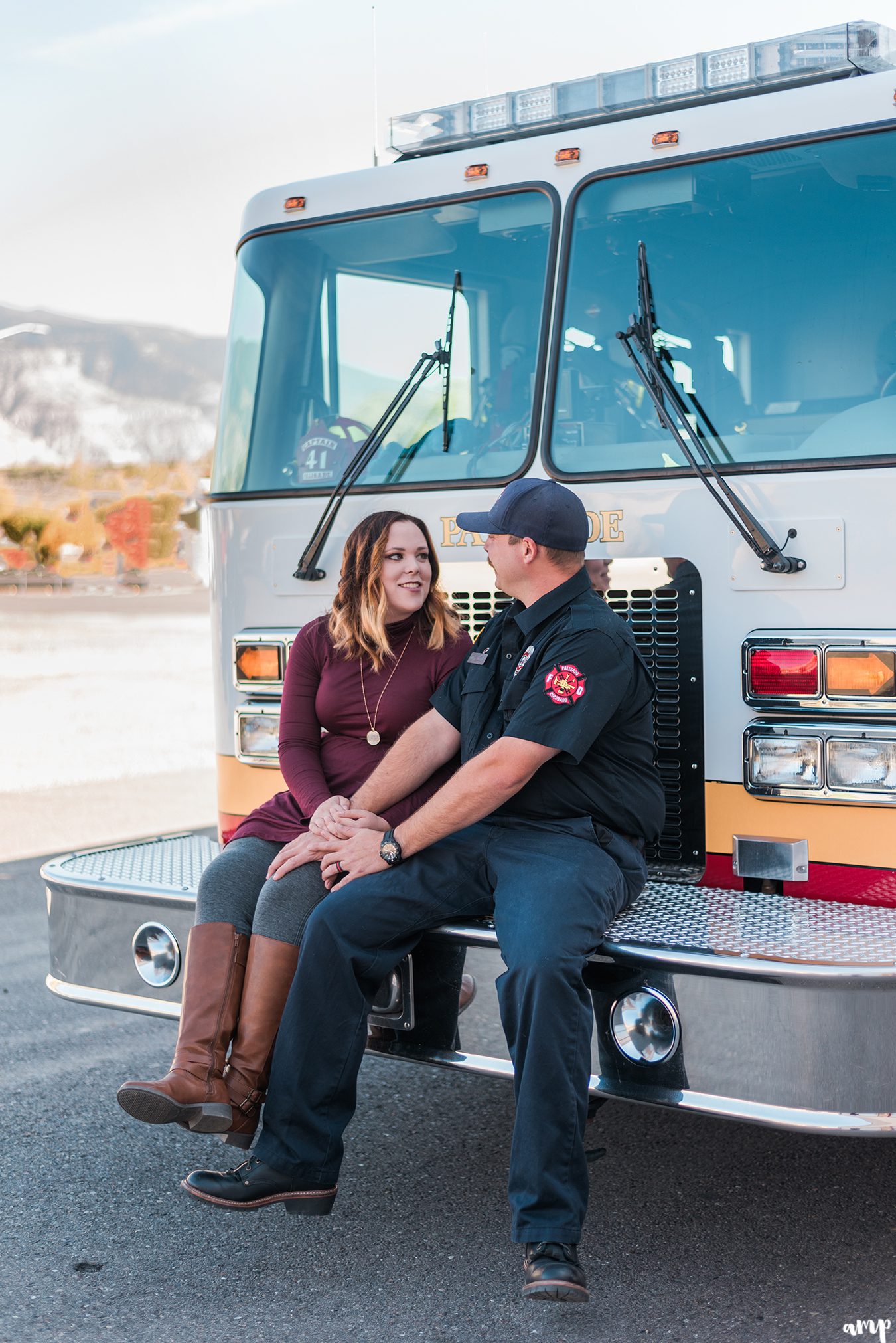 Firefighter Engagement Session in Palisade | amanda.matilda.photography