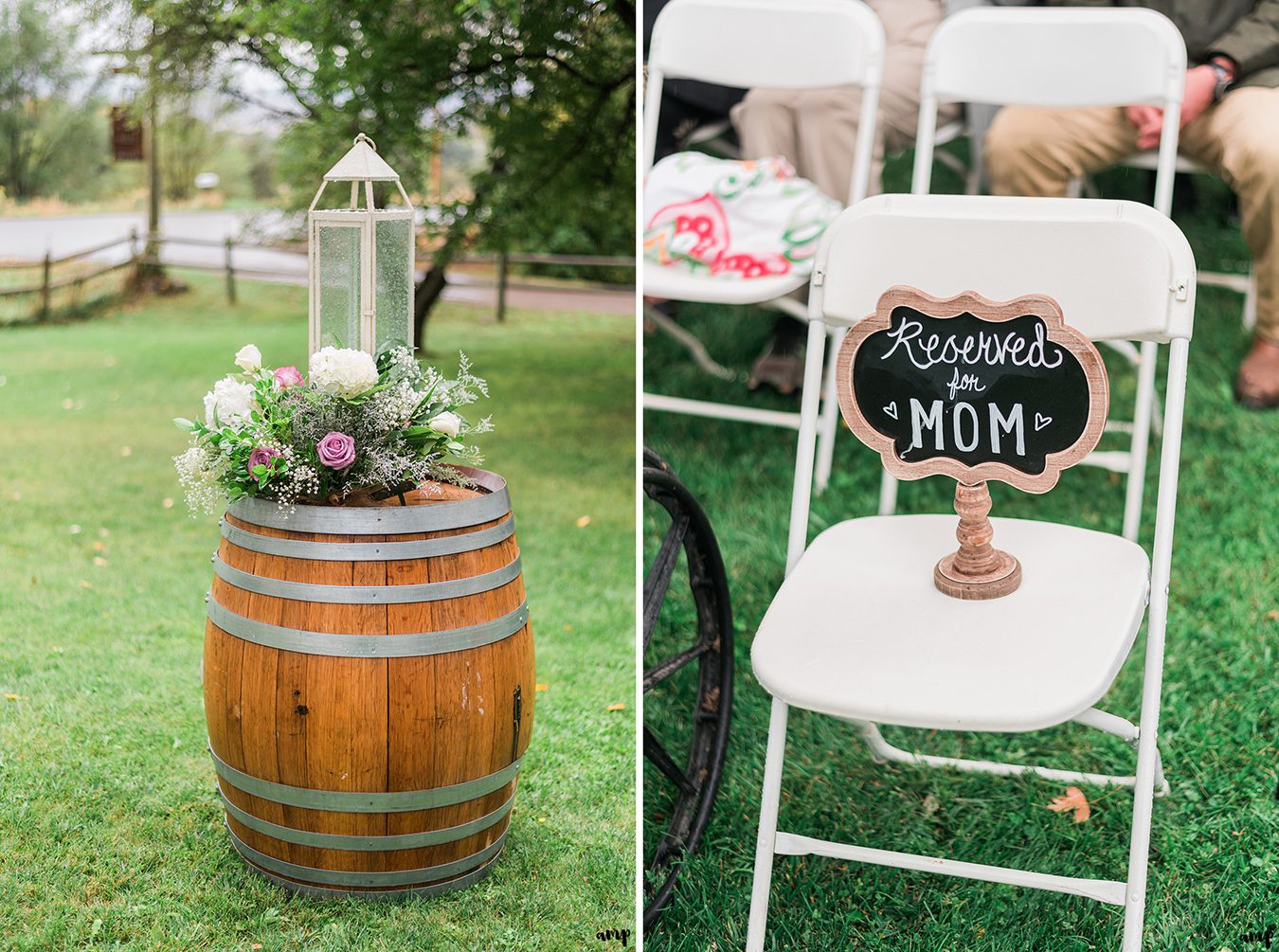 Seat reserved at the wedding ceremony for lost loved one