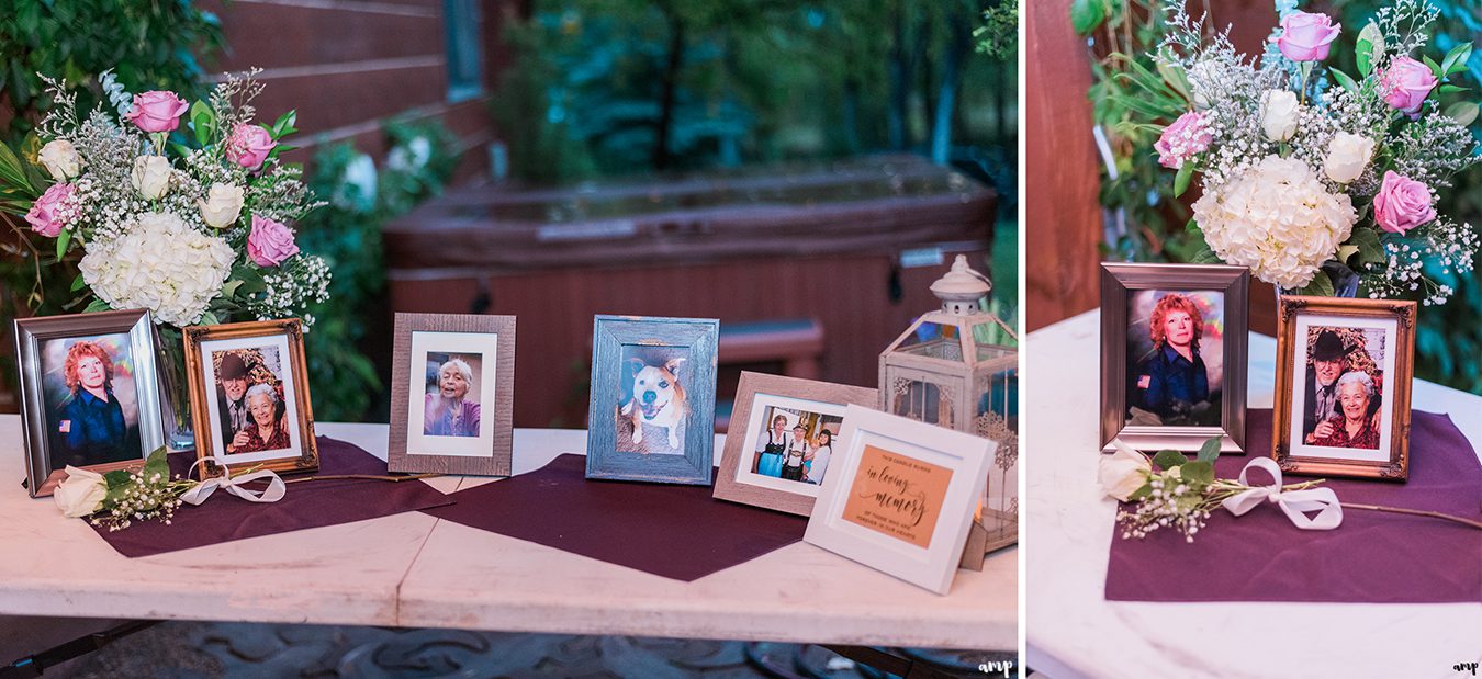 Memory table at the reception