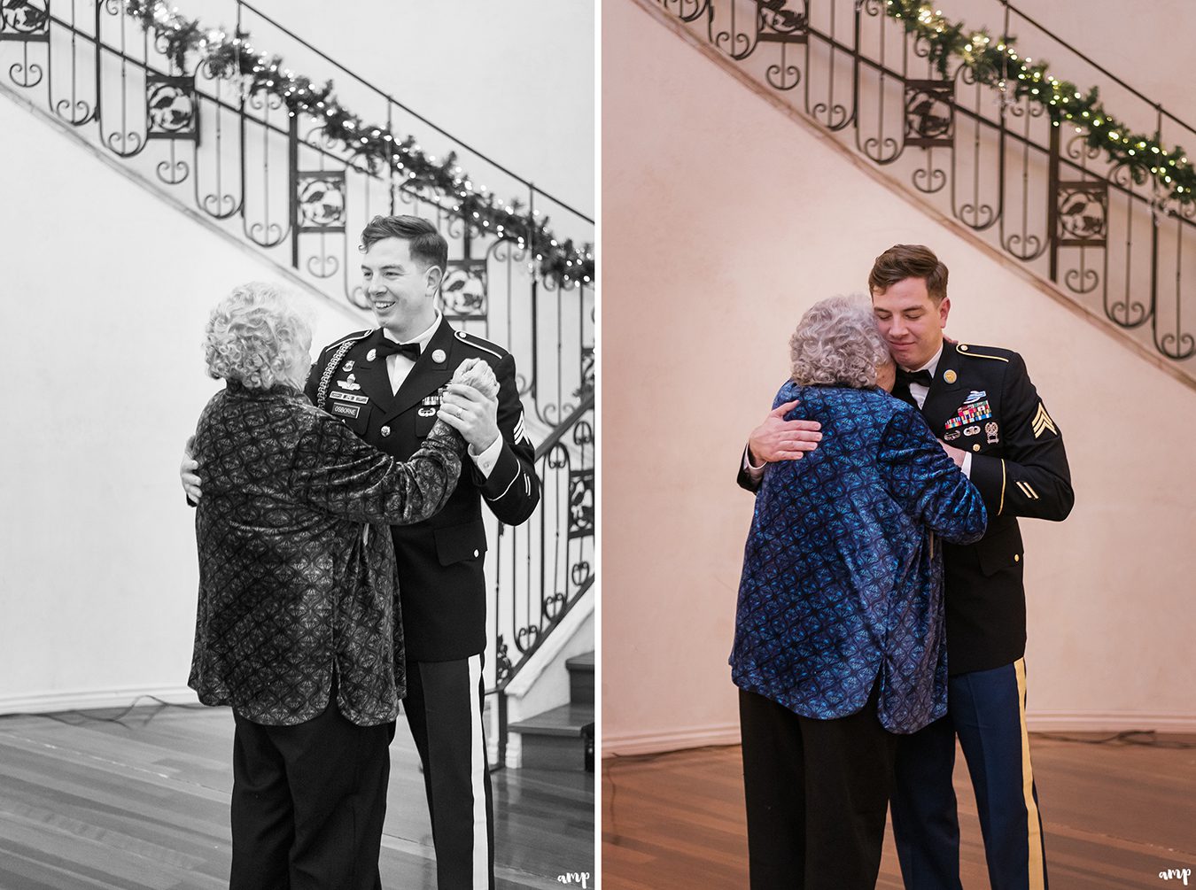 Groom and his grandmother share a special dance