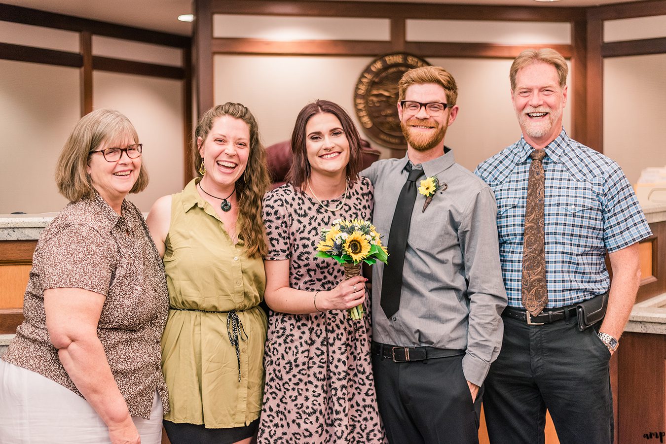 Ben's family formal photograph at the courthouse