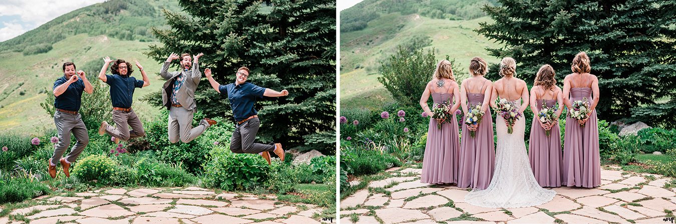 Wedding party at the Mountain Wedding Garden