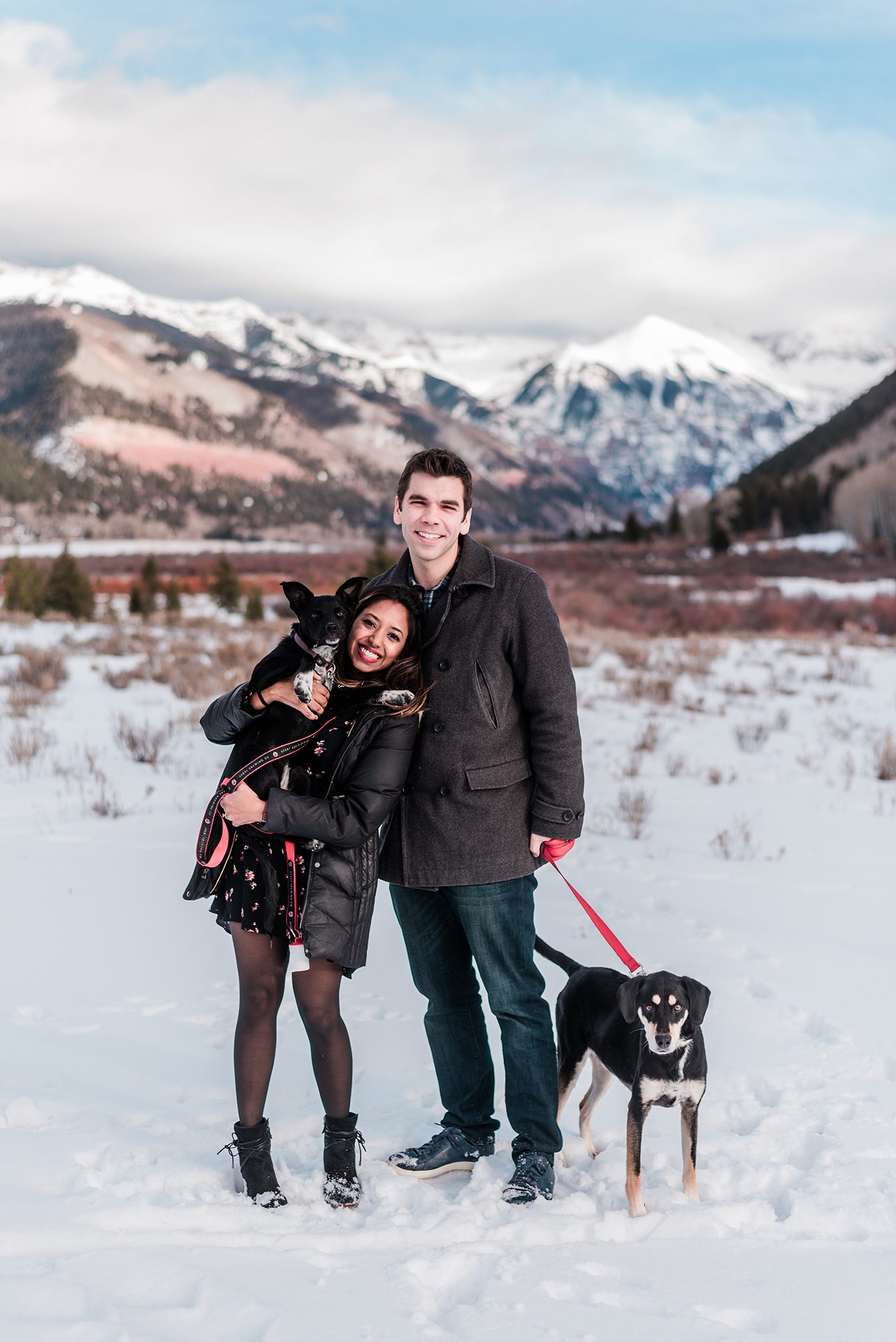 Bo & Shivani's Winter Engagement Photos in Telluride | Amanda Matilda Photography