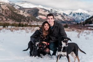 Bo & Shivani's Winter Engagement Photos in Telluride | Amanda Matilda Photography