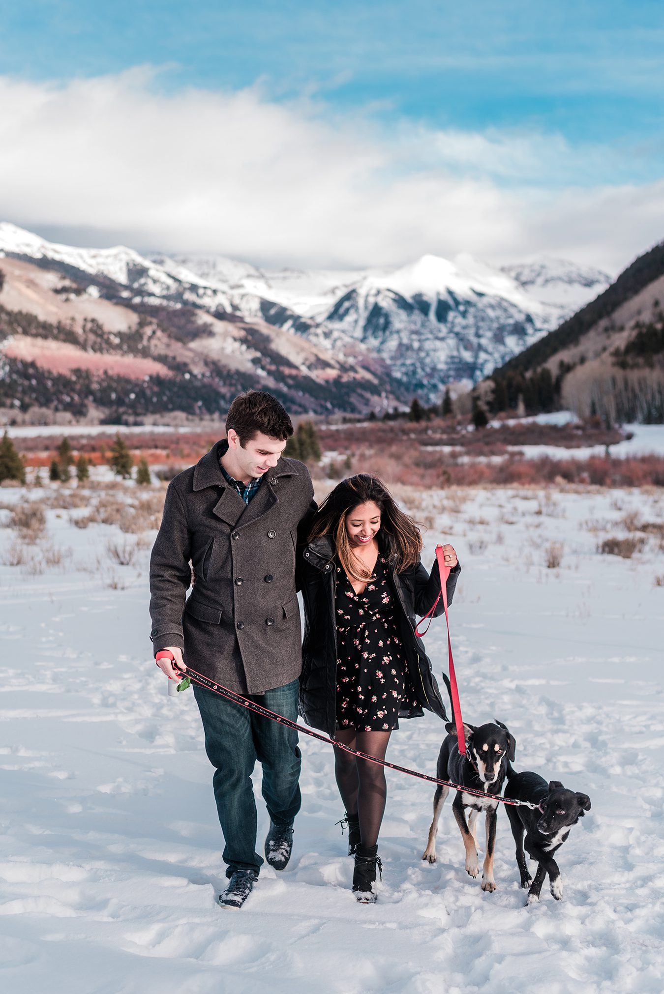 Bo & Shivani's Winter Engagement Photos in Telluride | Amanda Matilda Photography