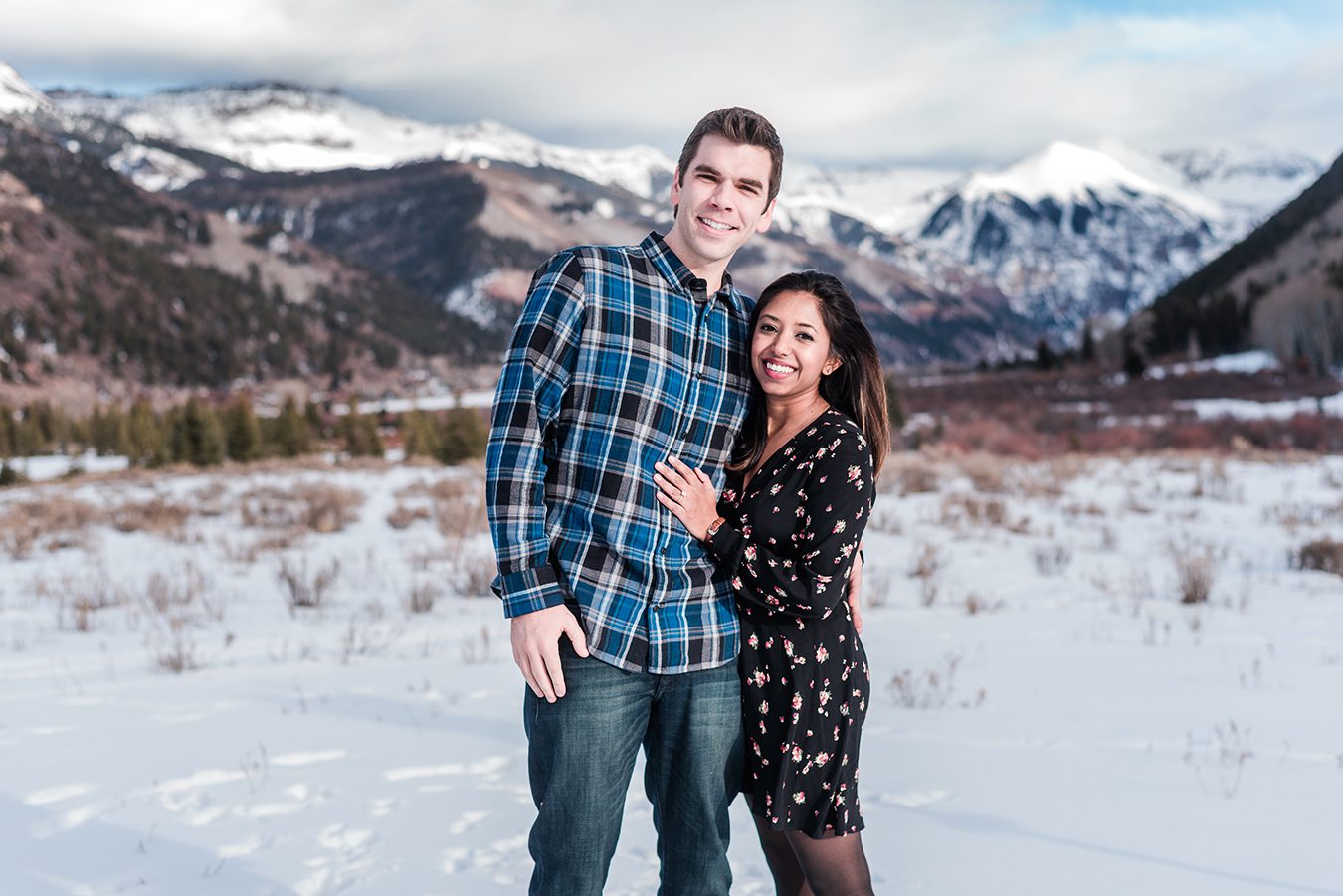 Bo & Shivani's Winter Engagement Photos in Telluride | Amanda Matilda Photography