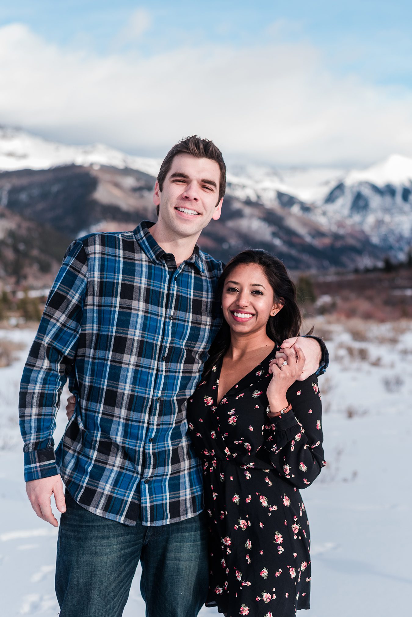 Bo & Shivani's Winter Engagement Photos in Telluride | Amanda Matilda Photography