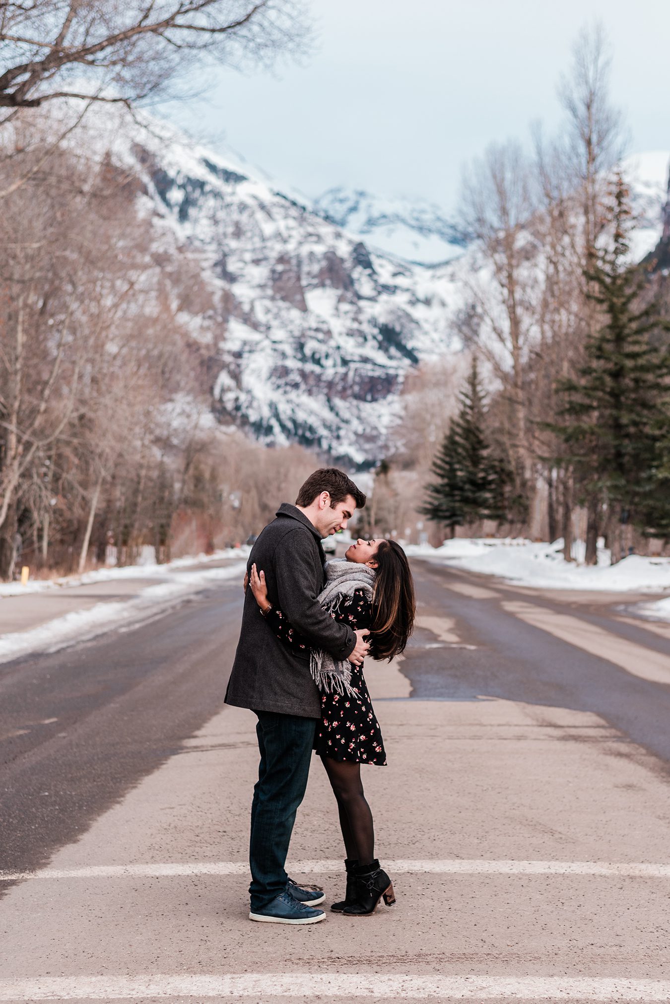 Bo & Shivani's Winter Engagement Photos in Telluride | Amanda Matilda Photography