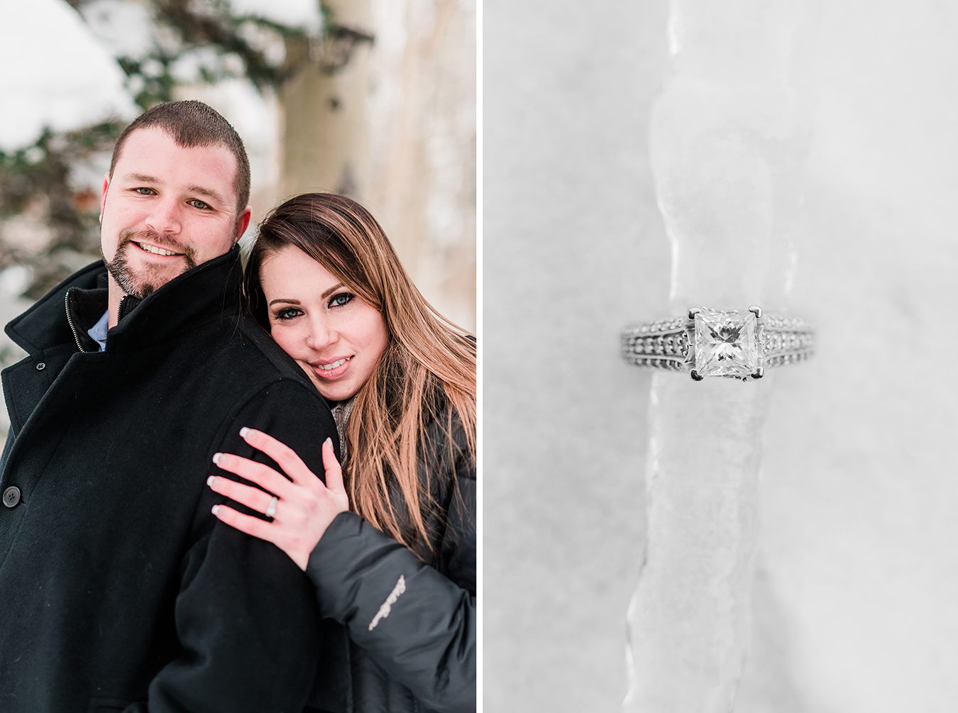 As we sat a the bar for a quick drink before their snowy engagement on the Grand Mesa, Adam and Monica recounted their proposal story to me.