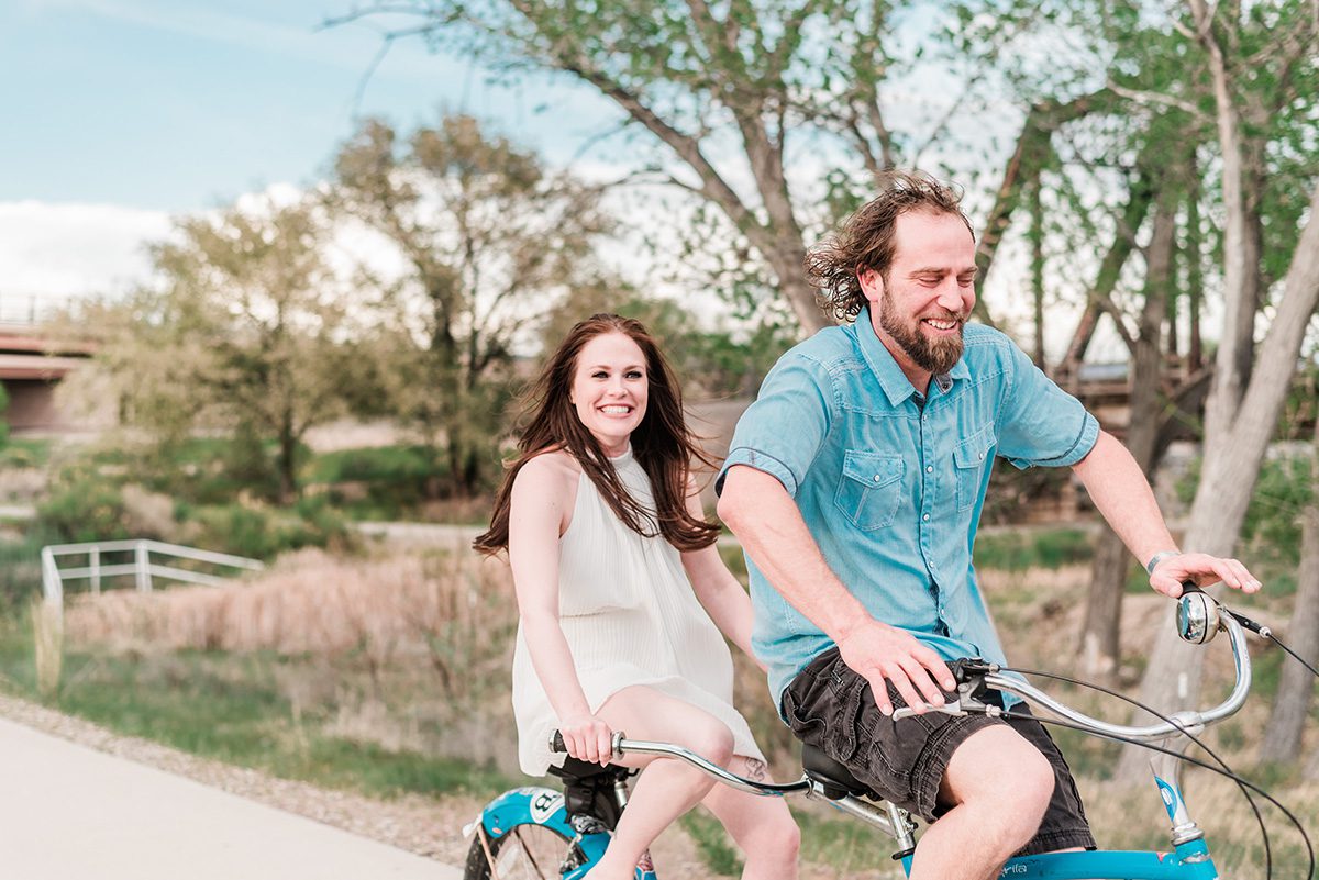 Andy & Brandie | Tandem Bicycle Engagement Photos