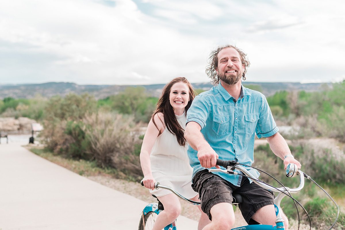 Andy & Brandie | Tandem Bicycle Engagement Photos