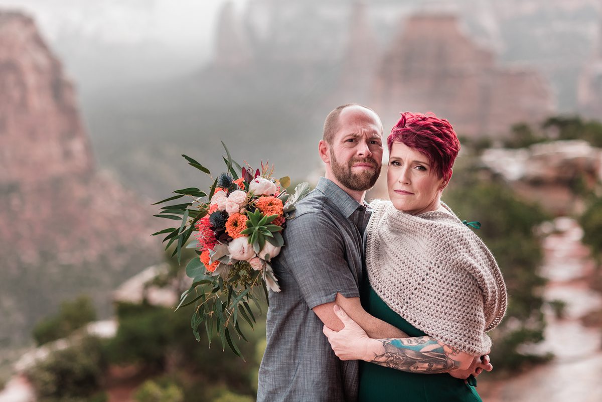 Shawn & Angie | Rainy Elopement on the Colorado National Monument