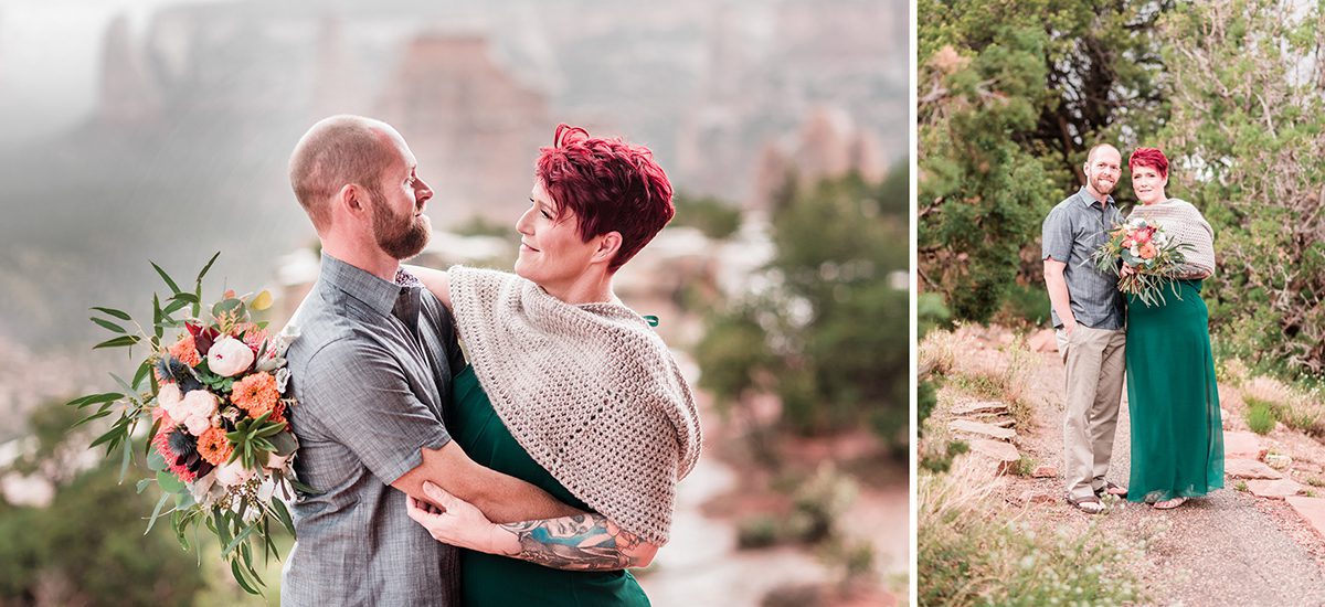 Shawn & Angie | Rainy Elopement on the Colorado National Monument