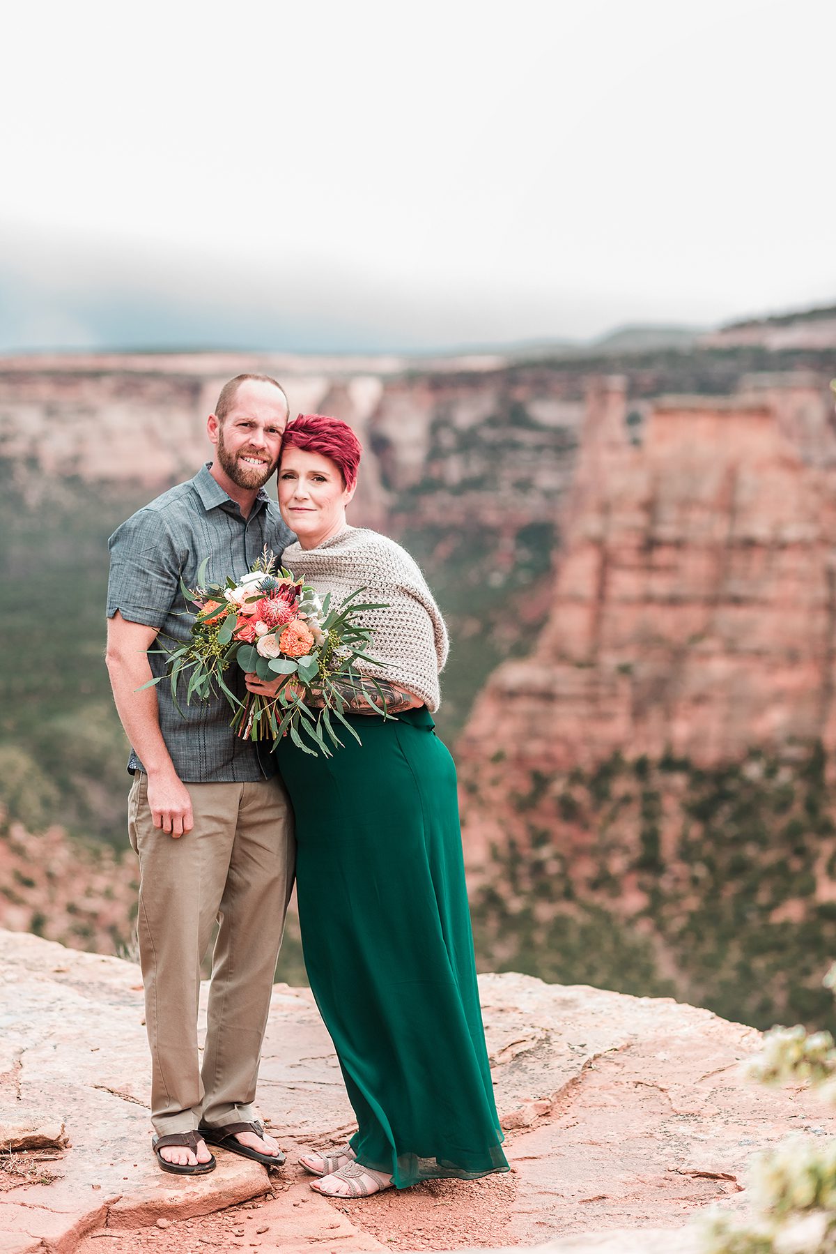 Shawn & Angie | Rainy Elopement on the Colorado National Monument