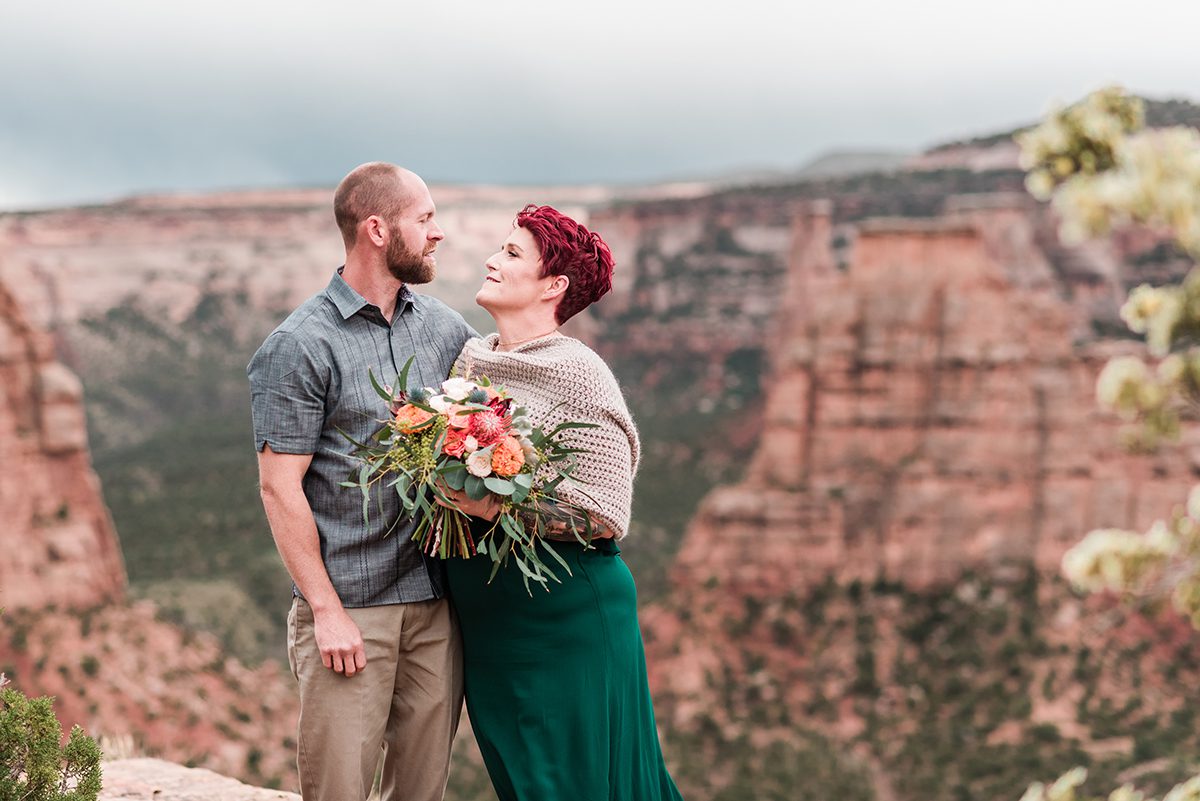 Shawn & Angie | Rainy Elopement on the Colorado National Monument