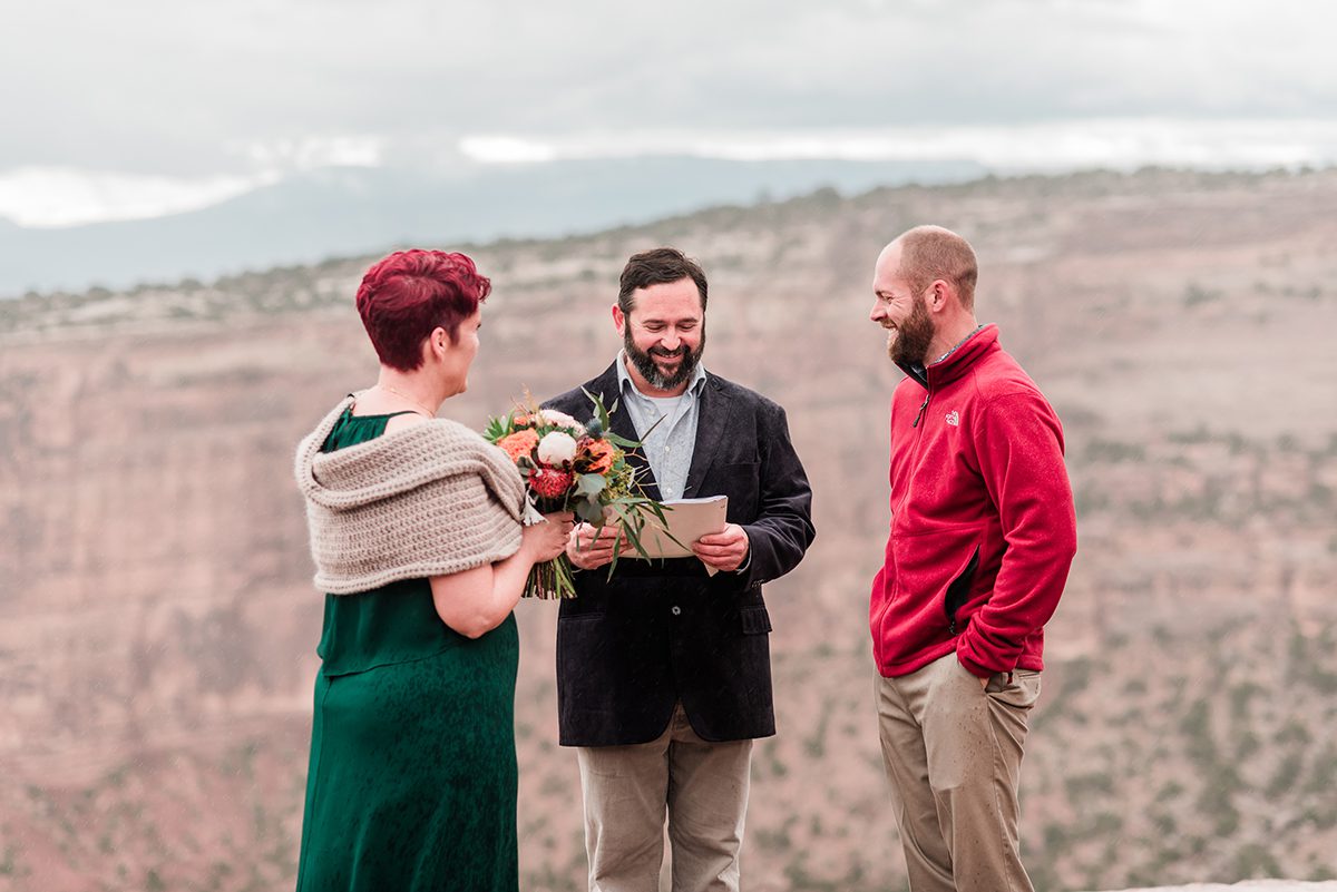 Shawn & Angie | Rainy Elopement on the Colorado National Monument